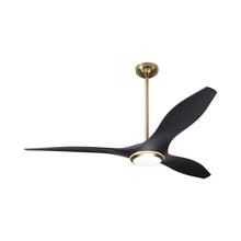 Load image into Gallery viewer, IC/Brisa DC LED Ceiling Fan in Satin Brass/Matte Black.