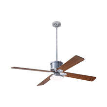 Load image into Gallery viewer, Industry DC LED Ceiling Fan in Galvanized/Mahogany.