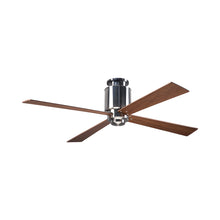 Load image into Gallery viewer, Lapa Flush Mount Ceiling Fan in Bright Nickel/Mahogany.