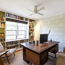 Load image into Gallery viewer, Lapa Flush Mount Ceiling Fan in home office.