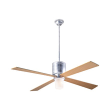 Load image into Gallery viewer, Lapa LED Ceiling Fan in Galvanized/Maple.