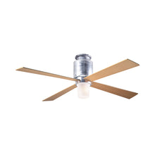 Load image into Gallery viewer, Lapa LED Flush Mount Ceiling Fan in Galvanized/Maple.