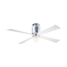 Load image into Gallery viewer, Lapa LED Flush Mount Ceiling Fan in Galvanized/White.