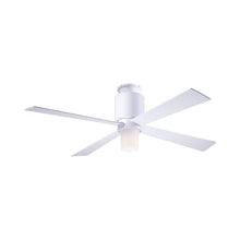 Load image into Gallery viewer, Lapa LED Flush Mount Ceiling Fan in Gloss White/White.