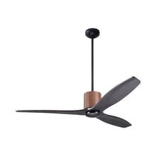 Load image into Gallery viewer, LeatherLuxe DC Ceiling Fan in Dark Bronze/Tan Leather/Ebony.