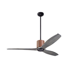 Load image into Gallery viewer, LeatherLuxe DC Ceiling Fan in Dark Bronze/Tan Leather/Graywash.