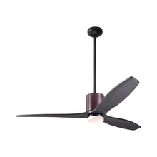Load image into Gallery viewer, LeatherLuxe DC LED Ceiling Fan in Dark Bronze/Chocolate Leather/Ebony.