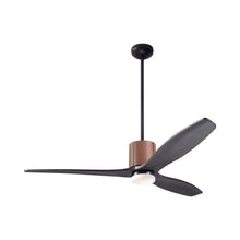 Load image into Gallery viewer, LeatherLuxe DC LED Ceiling Fan in Dark Bronze/Tan Leather/Ebony.