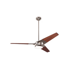 Load image into Gallery viewer, Torsion 52-Inch 20W LED Ceiling Fan in Bright Nickel/Mahogany (52-Inch).
