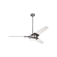 Load image into Gallery viewer, Torsion 52-Inch 20W LED Ceiling Fan in Bright Nickel/Whitewash (52-Inch).