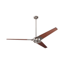 Load image into Gallery viewer, Torsion 62-Inch Ceiling Fan in Bright Nickel/Mahogany (62-Inch).