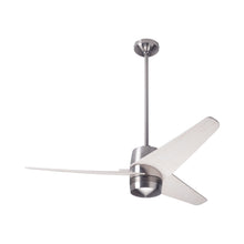 Load image into Gallery viewer, Velo DC Ceiling Fan in Bright Nickel/Whitewash.