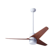 Load image into Gallery viewer, Velo DC Ceiling Fan in Gloss White/Mahogany.