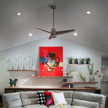 Load image into Gallery viewer, Velo DC Ceiling Fan in living room.