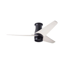 Load image into Gallery viewer, Velo DC Flush Mount Ceiling Fan in Dark Bronze/Whitewash.