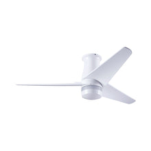 Load image into Gallery viewer, Velo DC Flush Mount Ceiling Fan in Gloss White/White.