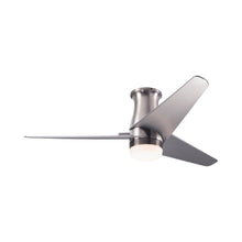 Load image into Gallery viewer, Velo DC LED Flush Mount Ceiling Fan in Bright Nickel/Nickel.