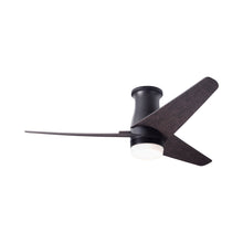Load image into Gallery viewer, Velo DC LED Flush Mount Ceiling Fan in Dark Bronze/Ebony.