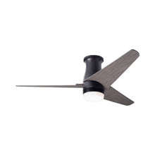 Load image into Gallery viewer, Velo DC LED Flush Mount Ceiling Fan in Dark Bronze/Graywash.