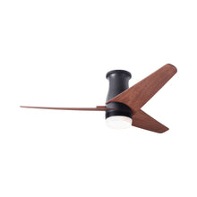 Load image into Gallery viewer, Velo DC LED Flush Mount Ceiling Fan in Dark Bronze/Mahogany.