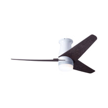 Load image into Gallery viewer, Velo DC LED Flush Mount Ceiling Fan in Gloss White/Ebony.