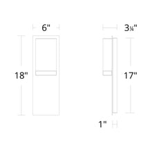 Load image into Gallery viewer, Draped Outdoor LED Wall Light - line drawing.
