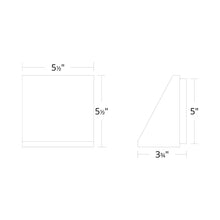 Load image into Gallery viewer, Flue Outdoor LED Wall Light - line drawing.