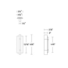 Load image into Gallery viewer, Heliograph LED Wall Light - line drawing.