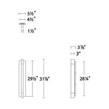 Load image into Gallery viewer, Heliograph LED Wall Light - line drawing.