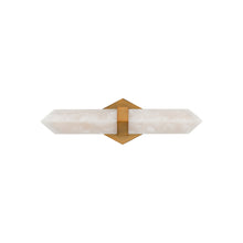 Load image into Gallery viewer, Javelin LED Bath Vanity Light in Aged Brass (Small).