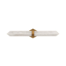 Load image into Gallery viewer, Javelin LED Bath Vanity Light in Aged Brass (Large).