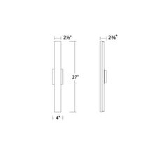 Load image into Gallery viewer, Lanza LED Bath Wall Light - line drawing.