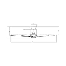 Load image into Gallery viewer, Lucid Ceiling Fan - line drawing.