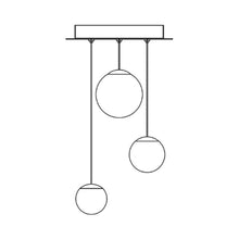 Load image into Gallery viewer, Pisces LED Chandelier in Black (3-Light)