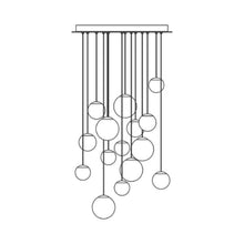 Load image into Gallery viewer, Pisces LED Chandelier in Black (15-Light)