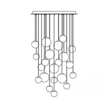 Load image into Gallery viewer, Pisces LED Chandelier in Black (21-Light)