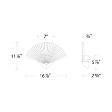 Load image into Gallery viewer, Sensu LED Wall Light - line drawing.