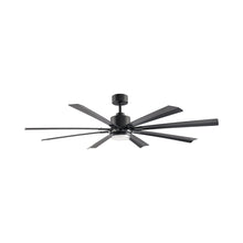 Load image into Gallery viewer, Size Matters Outdoor Ceiling Fan in Matte Black (65-Inch/Light Kit Included).