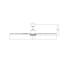 Load image into Gallery viewer, Size Matters Outdoor Ceiling Fan - line drawing.