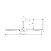Load image into Gallery viewer, Ultra Ceiling Fan - line drawing.