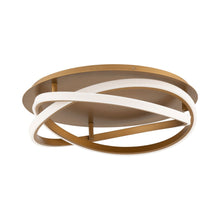 Load image into Gallery viewer, Veloce LED Flush Mount Ceiling Light in Aged Brass.
