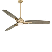 Load image into Gallery viewer, Molino LED Outdoor Ceiling Fan in Soft Brass/Seashore Grey