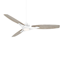 Load image into Gallery viewer, Molino LED Outdoor Ceiling Fan in Flat White/Bleached Seasoned Wood