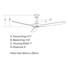 Load image into Gallery viewer, Maverick Max Ceiling Fan - line drawing.