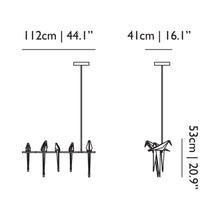 Load image into Gallery viewer, Perch LED Linear Pendant Light - line drawing.