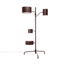 Load image into Gallery viewer, Statistocrat LED Floor Lamp in Mahogany Brown.