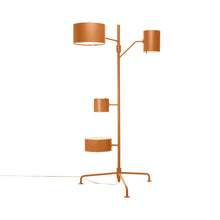 Load image into Gallery viewer, Statistocrat LED Floor Lamp in Yellow Orange.