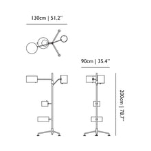 Load image into Gallery viewer, Statistocrat LED Floor Lamp - line drawing.