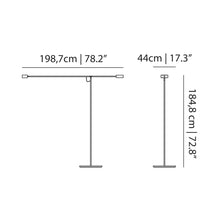 Load image into Gallery viewer, T LED Floor Lamp - line drawing.