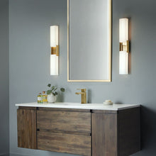 Load image into Gallery viewer, Artemis LED Bath Wall Light in bathroom.
